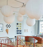 Japanese Washi Paper Globe Pendant Light 1-Light