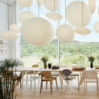 Japanese Washi Paper Globe Pendant Light 1-Light