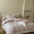 Romantic Butterfly Embroidery Bedding Set Cotton Duvet Cover
