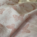 Romantic Butterfly Embroidery Bedding Set Cotton Duvet Cover