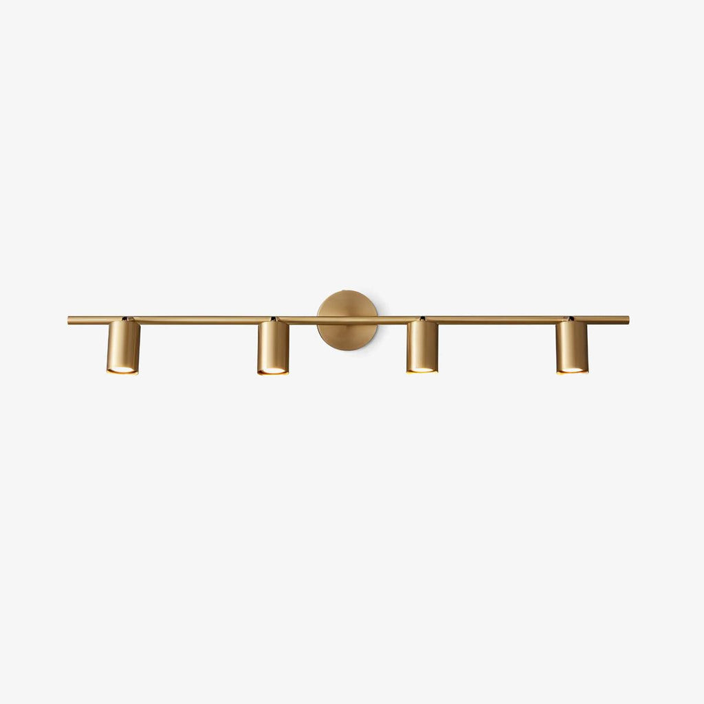 Modern Brass Double Cylinder Adjustable Wall Spotlight
