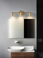 Modern Brass Double Cylinder Adjustable Wall Spotlight