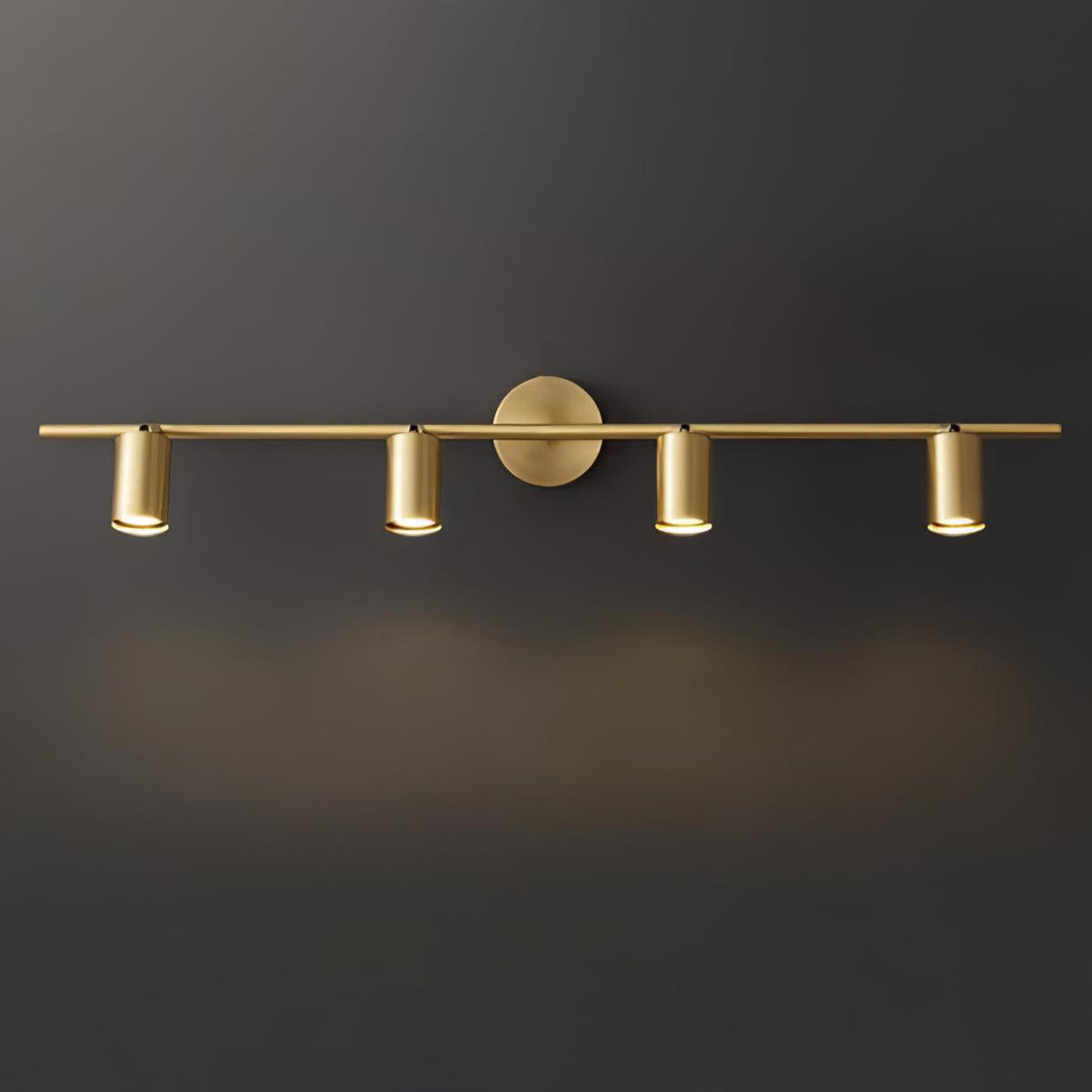 Modern Brass Double Cylinder Adjustable Wall Spotlight