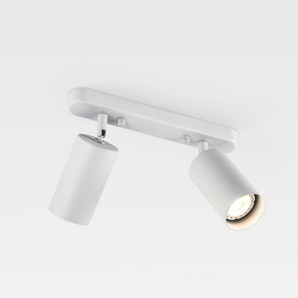 Modern Adjustable Two-Head LED Ceiling Spotlight – Directional Track Lighting Fixture