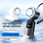 Ice Cooling Handheld Fan 100 Speeds USB Portable Turbo Desk