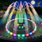 Solar Bird Bath Fountain 3.5W LED Ring Light Outdoor Pond Pool Patio Garden Pump