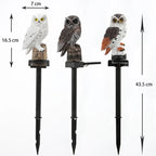 Solar Owl Garden Light LED Outdoor IP44 Resin Lawn Patio Farm Pond Landscape Decor
