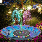 Solar Bird Bath Fountain 3.5W LED Ring Light Outdoor Pond Pool Patio Garden Pump