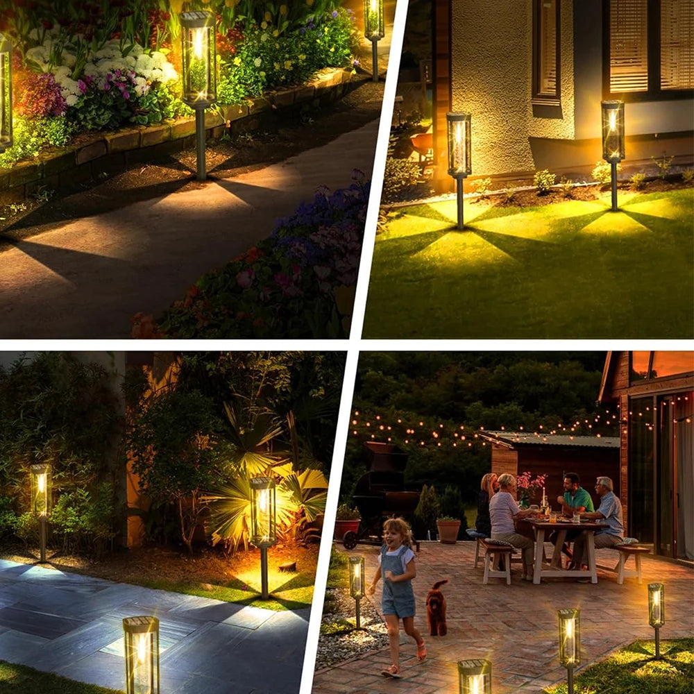 Solar Path Lights Outdoor IP65 Waterproof LED Landscape Lighting for Driveway Lawn