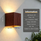 Outdoor Wall Sconce COB LED Waterproof 3000K Warm White Exterior Garden Porch Lamp