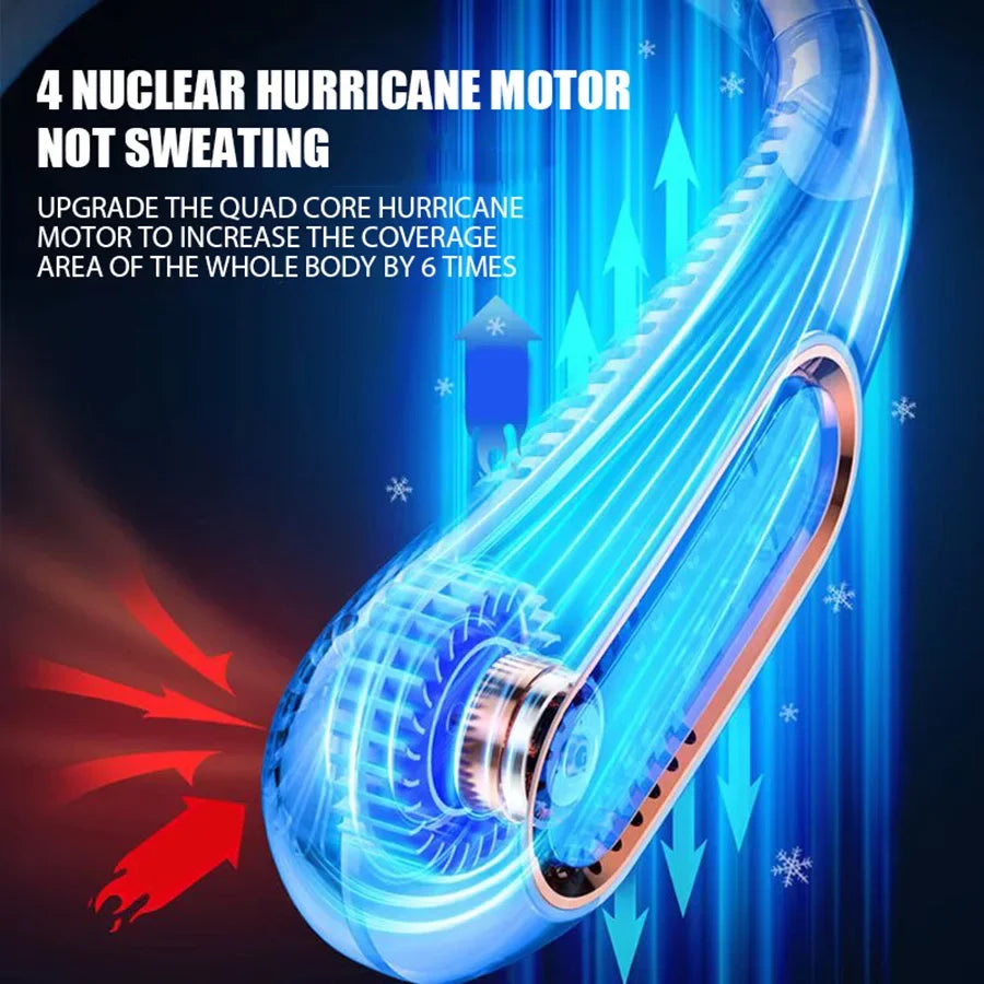 Wearable Neck Fan Portable Air Conditioner Bladeless Rechargeable