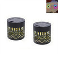 Solar Mandala Fence Wall Light Outdoor LED Metal Decorative Garden Porch Night Lamp