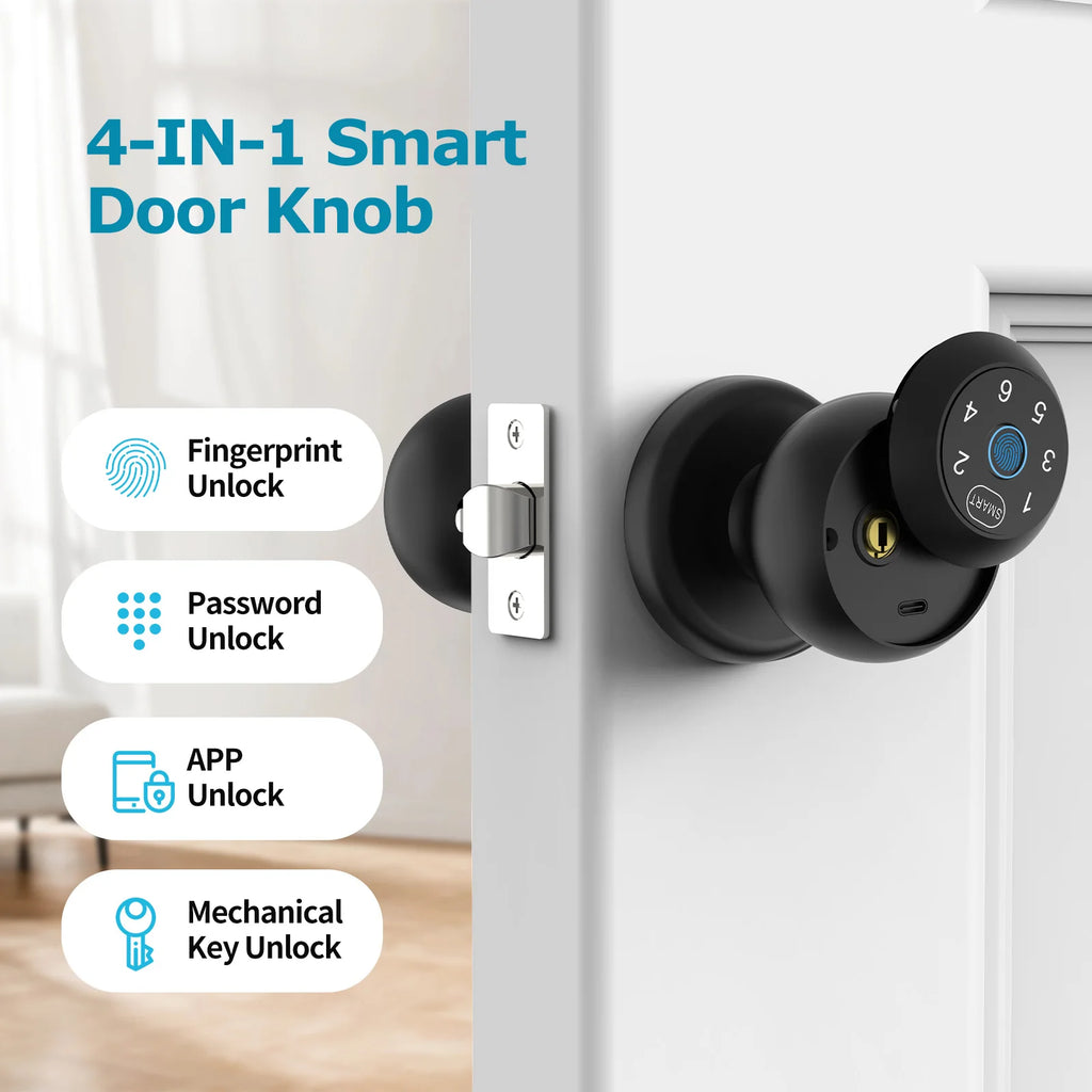 Smart Door Lock Fingerprint App Passcode Touchscreen Keypad