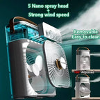 3-in-1 Mini Air Cooler Fan LED Night Light Portable USB Indoor