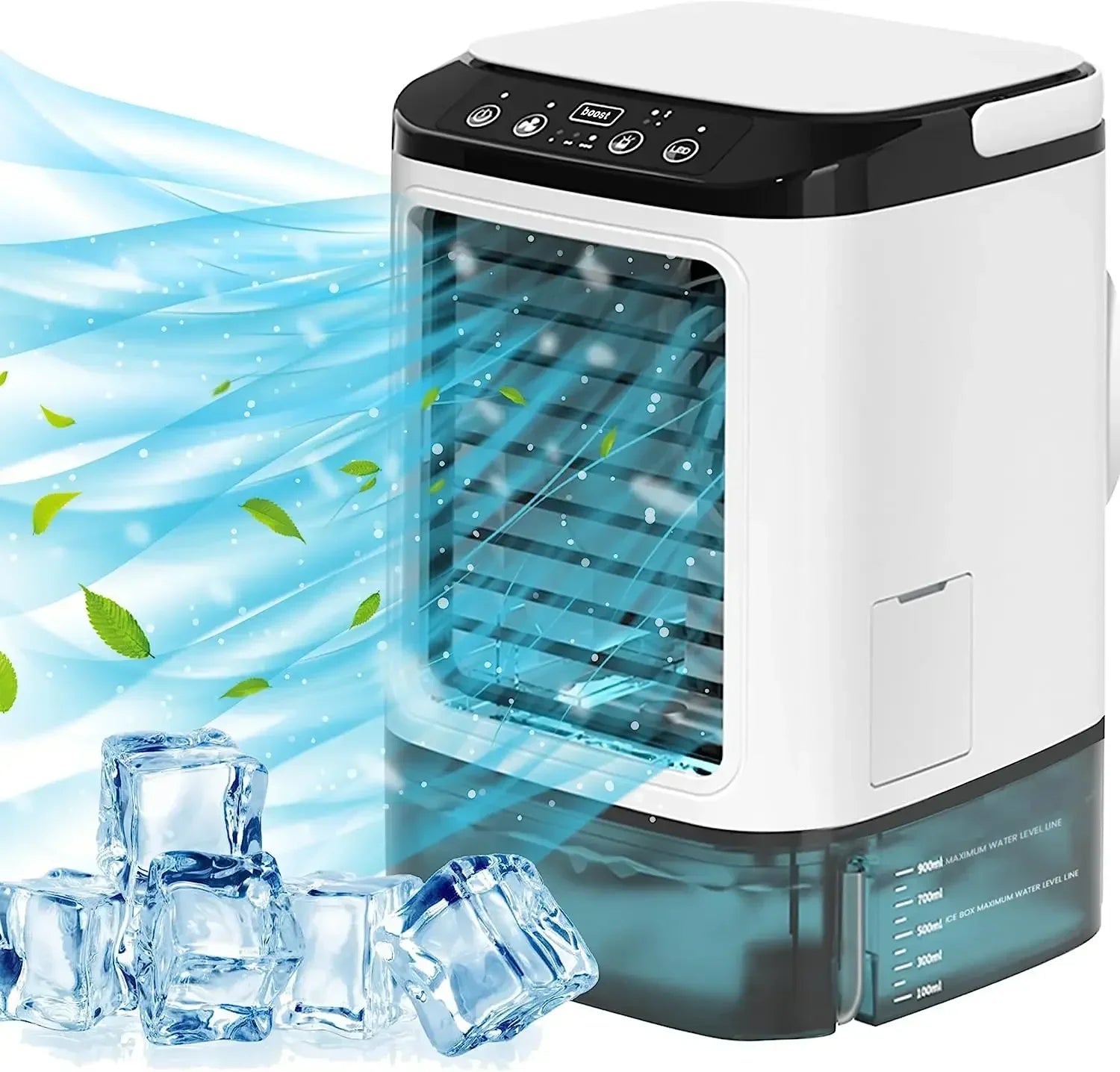 Portable Desktop Air Cooler Fan Dual Spray Ultrasonic 3-Speed