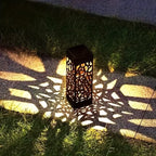 Solar Garden Stake Lights 6 Pack LED Hollow-Out Waterproof Outdoor Lawn Lamp Set