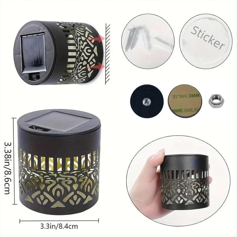Solar Mandala Outdoor Table Lamp Color Changing LED Garden Terrace Backyard Light