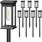 Solar Path Lights Outdoor IP65 Waterproof LED Landscape Lighting for Driveway Lawn