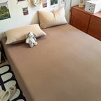 Brushed Microfiber Duvet Cover Set Soft Solid Color Bedding