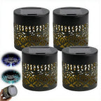 Solar Mandala Fence Wall Light Outdoor LED Metal Decorative Garden Porch Night Lamp