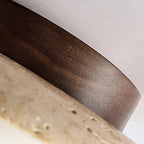 Nordic Minimalist Travertine Round LED Ceiling Light 1-Light