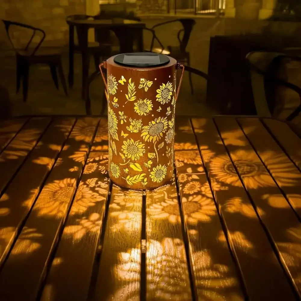Solar Sunflower Shadow Light Outdoor Waterproof LED Pathway Lawn Garden Patio Decor