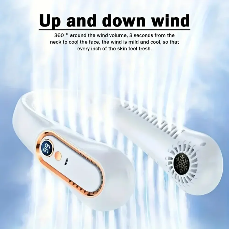 Wearable Neck Fan Portable Air Conditioner Bladeless Rechargeable