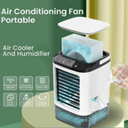 Portable Desktop Air Cooler Fan Dual Spray Ultrasonic 3-Speed