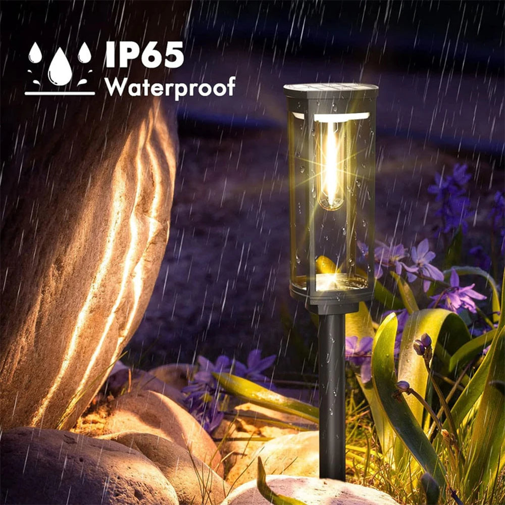 Solar Path Lights Outdoor IP65 Waterproof LED Landscape Lighting for Driveway Lawn