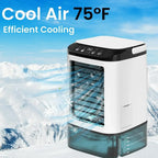 Portable Desktop Air Cooler Fan Dual Spray Ultrasonic 3-Speed