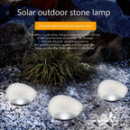 Solar Cobblestone Garden Light Waterproof Decorative Patio Yard Pathway Stone Lamp