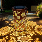 Solar Sunflower Shadow Light Outdoor Waterproof LED Pathway Lawn Garden Patio Decor