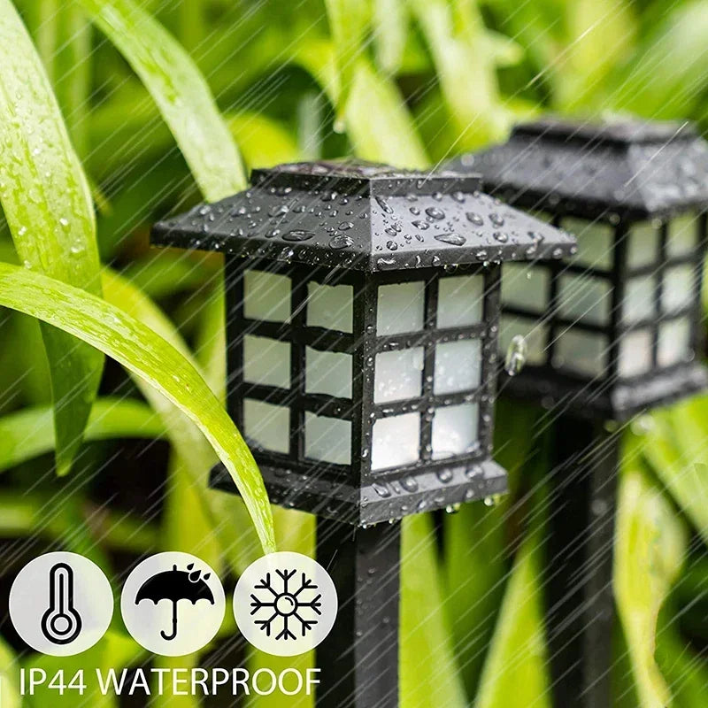 Solar LED Pathway Lights Outdoor Waterproof Garden Walkway Driveway Stake Lamps