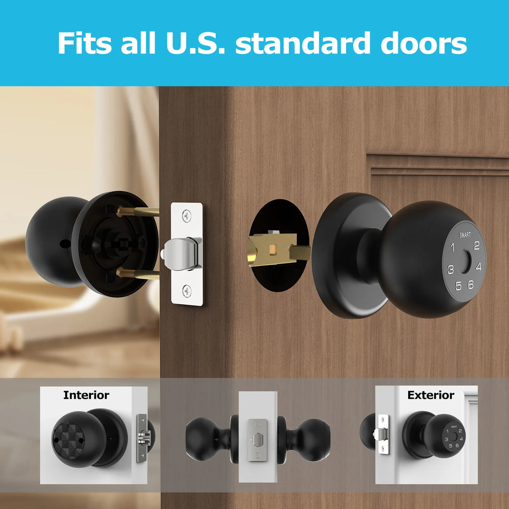 Smart Door Lock Fingerprint App Passcode Touchscreen Keypad