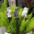 Solar Owl Garden Light LED Outdoor IP44 Resin Lawn Patio Farm Pond Landscape Decor