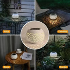 Solar Metal Garden Lanterns Outdoor Decorative Table Light Patio Path Yard Decor