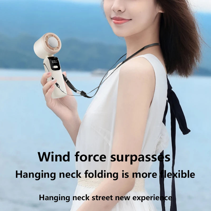 Ice Cooling Handheld Fan 100 Speeds USB Portable Turbo Desk