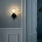 Scandinavian Brass Glass Globe LED Wall Light 1-Light