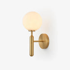 Scandinavian Brass Glass Globe LED Wall Light 1-Light