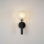 Scandinavian Brass Glass Globe LED Wall Light 1-Light