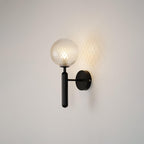 Scandinavian Brass Glass Globe LED Wall Light 1-Light