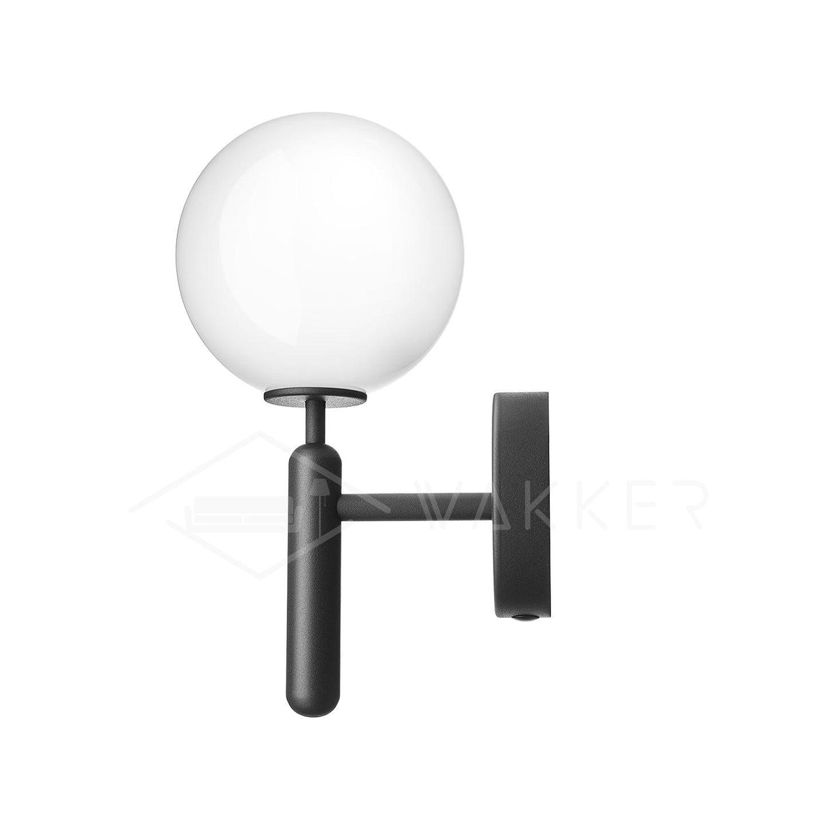 Scandinavian Brass Glass Globe LED Wall Light 1-Light