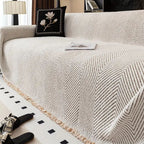 Scandinavian Woven Chevron Sofa Cover
