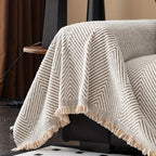 Scandinavian Woven Chevron Sofa Cover