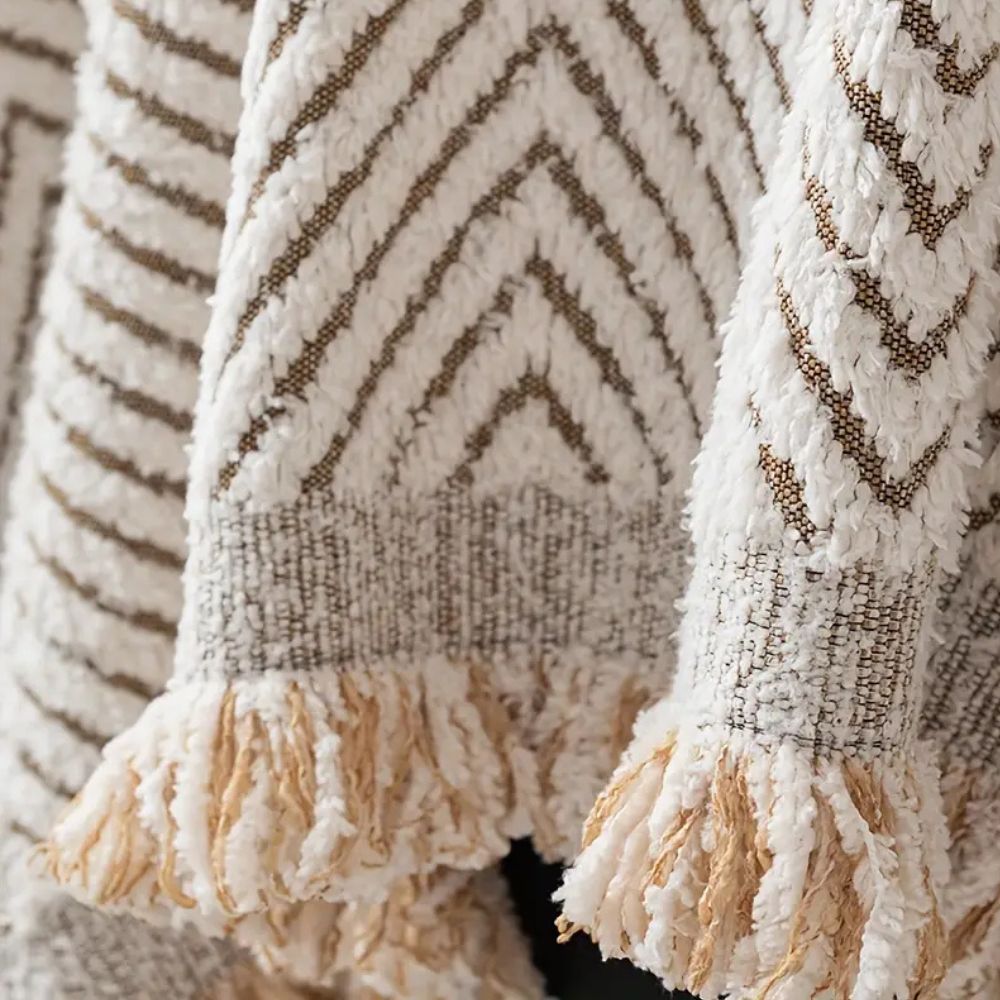 Scandinavian Woven Chevron Sofa Cover