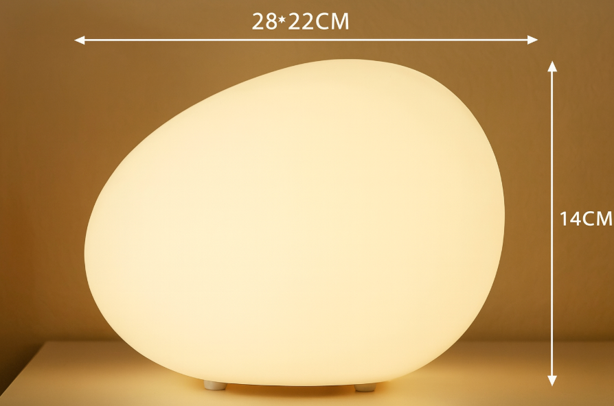 Nordic Stone-Shaped LED Table Lamp 1-Light