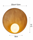 Modern Japandi Resin Bowl Wall Sconce G9 1-Light