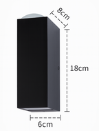 Modern Rectangular LED Outdoor Wall Sconce Light 1-light Ip65