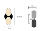 Modern Minimalist Cylinder Wall Sconce LED 2-Light