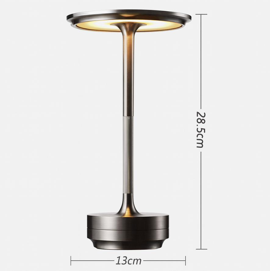Modern Brass Cone LED Rechargeable Table Lamp 1-Light